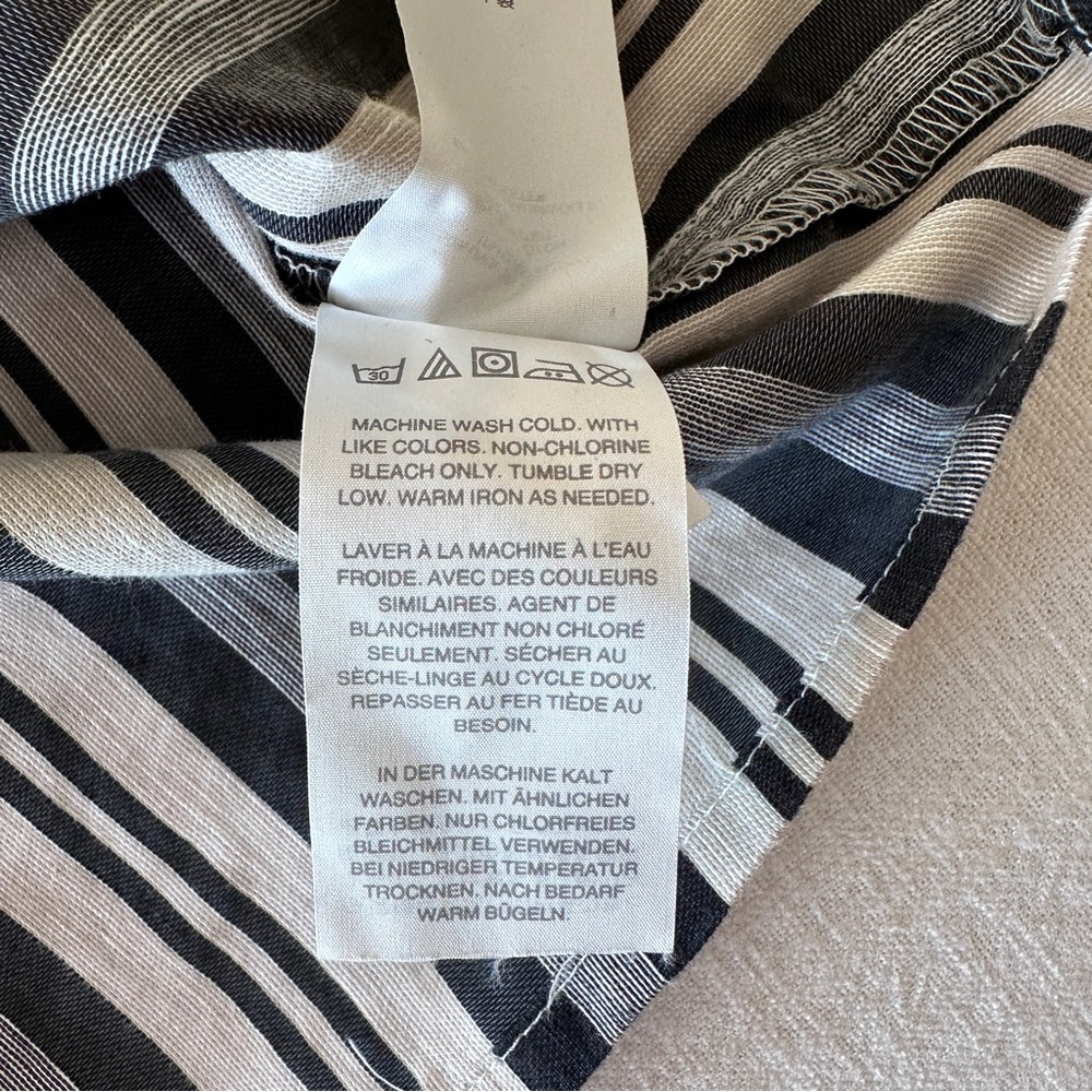 Madewell Black, Cream, and Navy Striped Short-Sleeve Top - Picture 6 of 6